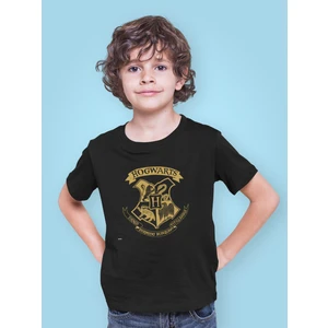 Harry Potter Hogwarts Baskılı Bisiklet Yaka Çocuk Tshırt