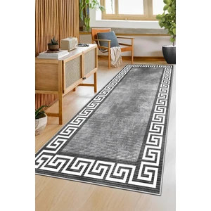 West Home Makinede Yıkanabilir Kaymaz Taban Leke Tutmaz Oval Yolluk Ev Dekorasyonu Için Gri Kesme Yolluk