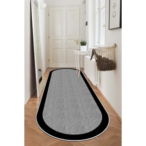 West Home Makinede Yıkanabilir Kaymaz Taban Leke Tutmaz Oval Yolluk Ev Dekorasyonu Için Gri Kesme Yolluk