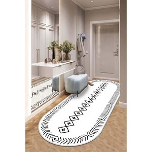 Lavita Home Makinede Yıkanabilir Kaymaz Taban Leke Tutmaz Oval Yolluk Ev Dekorasyonu Için Beyaz Kesme Yolluk