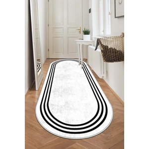 Confidence Home Makinede Yıkanabilir Kaymaz Taban Leke Tutmaz Oval Yolluk Ev Dekorasyonu Için Beyaz Kesme Yolluk