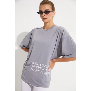 BRV-029 Gri Kadın Tshirt