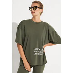 BRV-029 Haki Kadın Tshirt