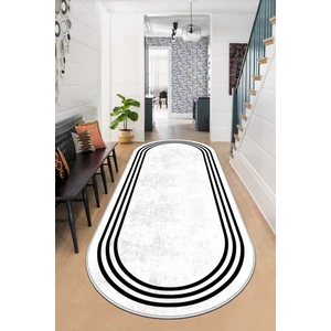 Lavita Home Makinede Yıkanabilir Kaymaz Taban Leke Tutmaz Oval Yolluk Ev Dekorasyonu Için Beyaz Kesme Yolluk