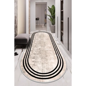 Lavita Home Makinede Yıkanabilir Kaymaz Taban Leke Tutmaz Oval Yolluk Ev Dekorasyonu Için Bej Kesme Yolluk