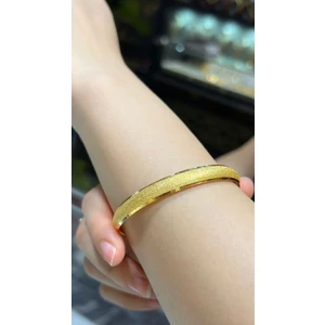 Kuyumcu Nurettin 12 gr (Gram) Kum  Desenli Şarnel Yatırımlık Bilezik 22 Ayar Altın