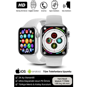Watch 7 Yeni Nesil Spor ve Sağlık Sensörlü T700S Akıllı Saat