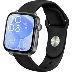 Huawei Watch Fit 3,4,4 Pro Uyumlu Jel Silikon Kordon Pim Çevirici Aparatı ile Siyah