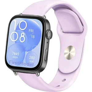 Huawei Watch Fit 3,4,4 Pro Uyumlu Jel Silikon Kordon Pim Çevirici Aparatı ile Akıllı Pimli Lila