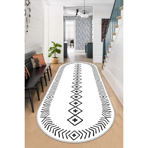 Life Decortiva Makinede Yıkanabilir Kaymaz Taban Leke Tutmaz Oval Yolluk Ev Dekorasyonu Için Beyaz Kesme Yolluk