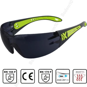 Iş Güvenlik Kaynak Gözlüğü Buğulanmaz Lazer Uv Koruyucu Toz Korumalı Gözlük Silikon Kulaklık Siyah