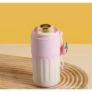 Kahve Kupası Termos Kupa Akıllı Sıcaklık Ölçümü 316 Paslanmaz Çelik Eşlik Eden Su Bardağı Taşınabilir Araba Hediye Kupa 450ML Çay Bardağı (Yurt Dışından)