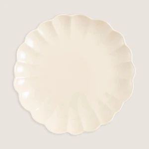 Flower Servis Tabağı 27 cm Bej