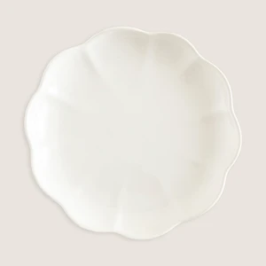 Flower Pasta Tabağı  22 cm Krem