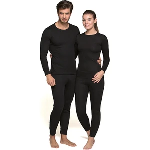 Thermoform Heavy Termal İçlik Unisex Termal İçlik Takım HZT1001 Siyah