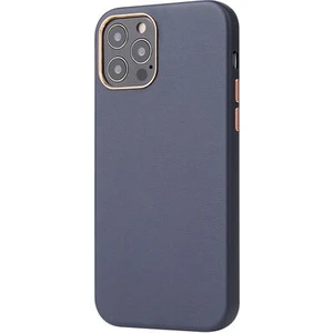 Techno Guru iPhone 12 Pro Max Kılıf Pu Deri ve Kadife Kaplamalı Eyzi Premium Kapak
