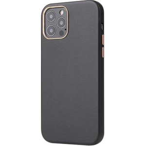 Techno Guru iPhone 12 Pro Kılıf Pu Deri ve Kadife Kaplamalı Eyzi Premium Kapak
