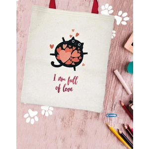 Full Of Love Kanvas Çanta İç Cepli