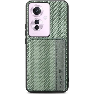 YH Mall Oppo Için Kılıf Oppo 11F 5g Komple Kamera Güvenlik Manyetik Kart Tutucu Rfıd (Yurt Dışından)