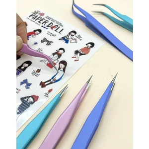 Sticker Cımbızı Eğri Uçlu Pembe - Çıkartma -Washi Bant - Sticker  - Bullet Journal - Defter Süsleme