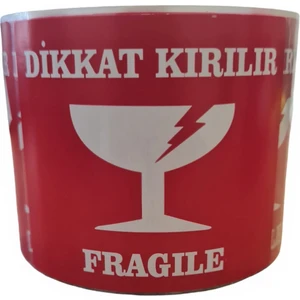 Dikkat Kırılır ETIKETI7CM X8CM   100 Adet