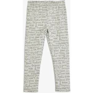 Tayt Unicorn Baskılı Beli Lastikli