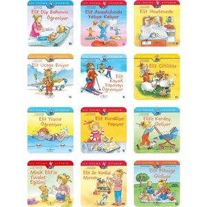 Elif ile İlk Okuma Kitabım Değerler Eğitimi 12 Kitap - Okuma Takip Ayracı