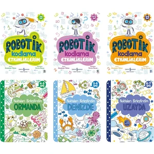 3-4 Yaş Robotik Kodlama Etkinliklerim - 4-5 Yaş Robotik Kodlama Etkinliklerim - 5-6 Yaş Robotik Kodlama Etkinliklerim - 4-5 Yaş Ormanda Noktaları Birleştirelim 6'lı Set