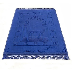 Asya Bayrak Soft Yumuşak Kadife Peluş Seccade Mavi