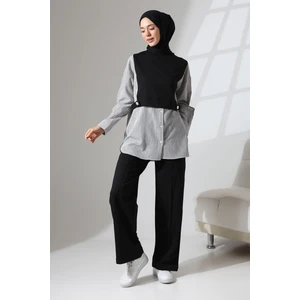 Mihran Butik Kadın Siyah Mevsimlik Penye Alt Üst Spor ve Rahat Tesettür Takım