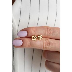 Silvano Jewelry 925 Ayar Gold Çiçek Gümüş Küpe