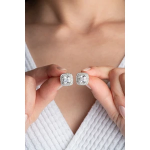 Silvano Jewelry 925 Ayar Gümüş Tektaş Çivili Küpe