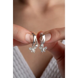 Silvano Jewelry 925 Ayar Gümüş Çift Yusufçuk Taşlı Küpe