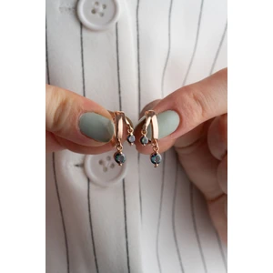 Silvano Jewelry 925 Ayar Gümüş Sallantılı Mistik Topaz Halka Küpe