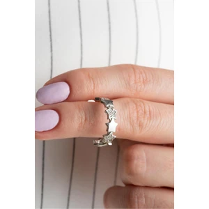 Silvano Jewelry 925 Ayar Yıldızlı Halka Gümüş Küpe