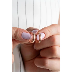 Silvano Jewelry 925 Ayar Rose Halka Gümüş Küpe