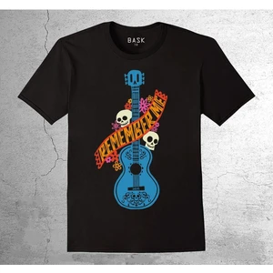Guitar Gitar Remember Me Skull Kuru Kafa Flowers Tişört Çocuk T-Shirt