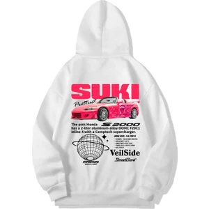 BRZ Collection Oversize Fast And Furious Suki Hoodie Beyaz