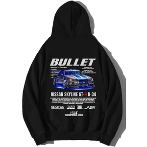 BRZ Collection Oversize Nissan Skyline Gt-R R-34 Bullet Hoodie