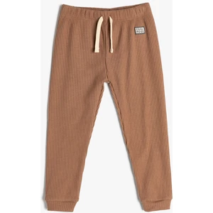 Basic Eşofman Altı Dokulu Beli Bağlamalı