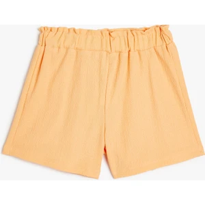Basic Şort Beli Lastikli Dokulu