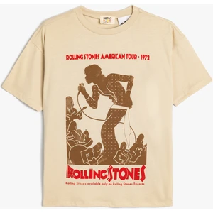 Rolling Stones T-Shirt Lisanslı Kısa Kollu Bisiklet Yaka Pamuklu
