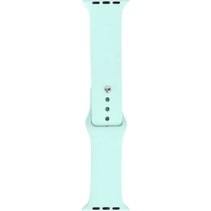 Apple Watch 7 45MM Uyumlu Band Serisi Klasik Kordon Silikon Strap Kayış, Emerald Green