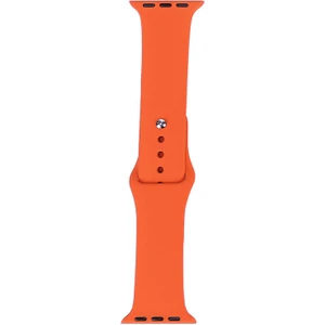 Apple Watch 7 45MM Uyumlu Band Serisi Klasik Kordon Silikon Strap Kayış, Fesh Orange