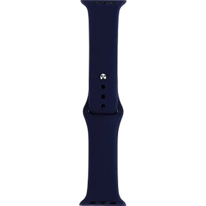 Apple Watch 7 45MM Uyumlu Band Serisi Klasik Kordon Silikon Strap Kayış, Midnight Blue
