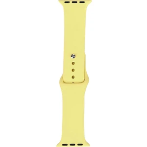 Apple Watch 7 45MM Uyumlu Band Serisi Klasik Kordon Silikon Strap Kayış, Açık Sarı