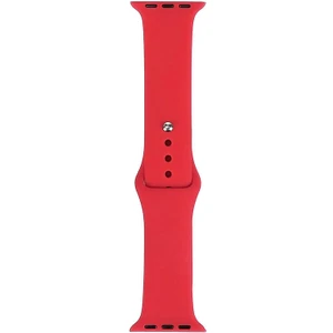 Apple Watch 7 45MM Uyumlu Band Serisi Klasik Kordon Silikon Strap Kayış, Scarlet