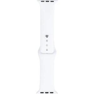 Apple Watch 7 45MM Uyumlu Band Serisi Klasik Kordon Silikon Strap Kayış, Beyaz