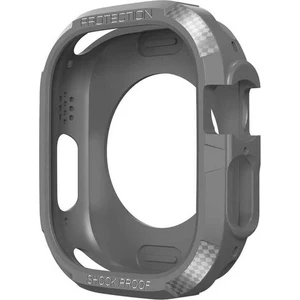 Apple Watch Uyumlu Ultra 49MM Silikon Tpu Kasa Koruyucu Zore Watch Gard 17, Gri