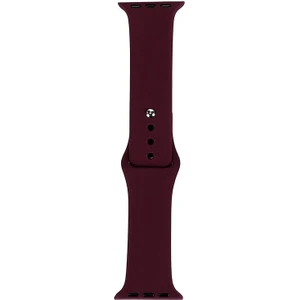 Apple Watch 7 45MM Uyumlu Band Serisi Klasik Kordon Silikon Strap Kayış, Red Wine